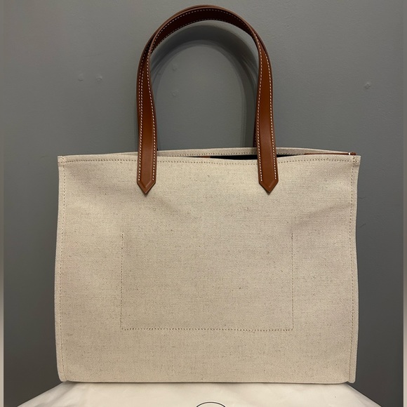 BALMAIN B-Army 42 Canvas Tote Bag With Leather Details - Picture 3 of 11